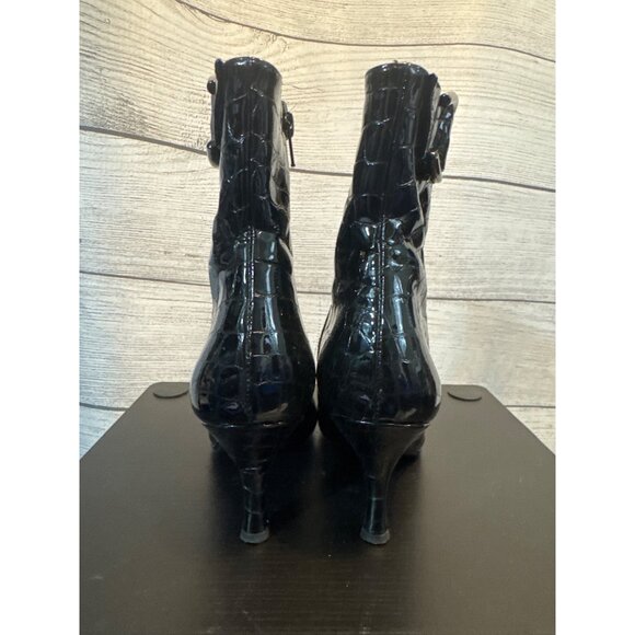 Stuart Weitzman Sioux Croco Nubuckleboot Size 7 - Picture 5 of 6